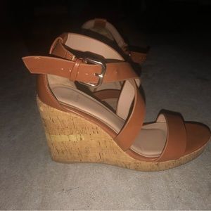 A New Day Brown Wedges Size 7